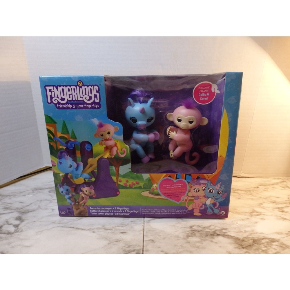 WowWee Fingerlings Teeter Totter Playset with Exclusive Callie & Coral Figures